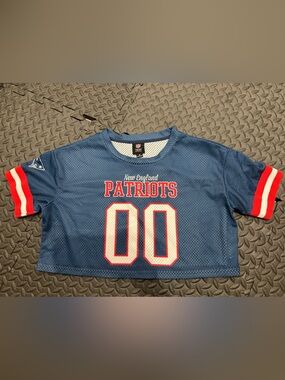 NFL New England Patriots Blue Cropped Jersey
